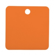 Заготовка номерка NM1 квадрат оранжевый, упак. 50 шт.
