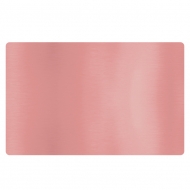 Розовая металлическая заготовка визитки